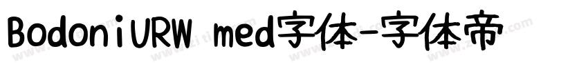BodoniURW med字体字体转换